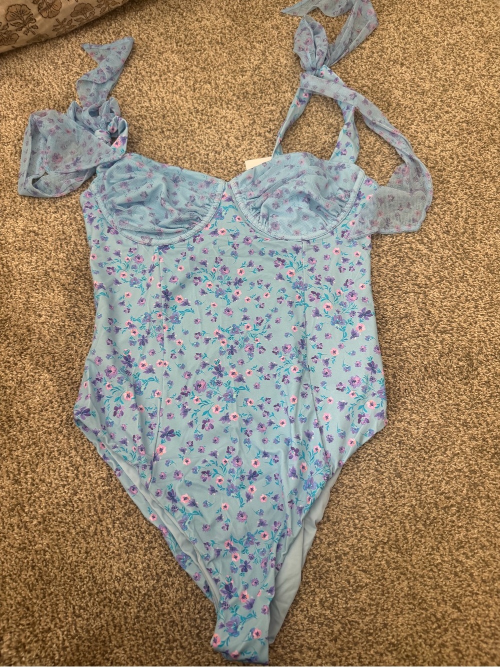 Beach Riot Floral Tie-Shoulder One-Piece Swimsuit - Picture 2 of 6